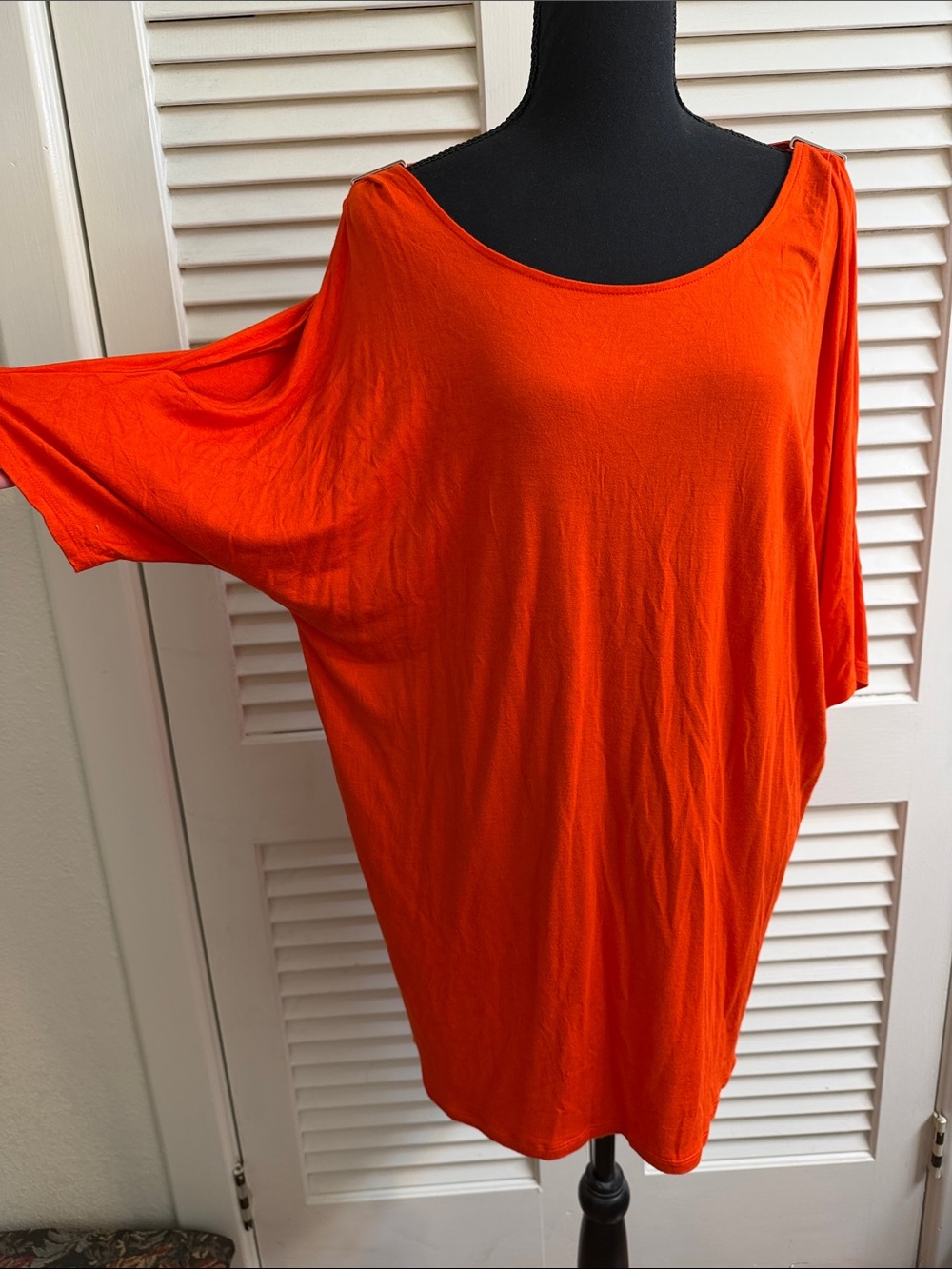 MICHAEL Michael Kors Vibrant Orange Oversized Scoop Neck Tunic
